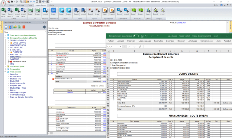 Pack Intégral avec récapitulatif de ventes et Import Export vers Excel