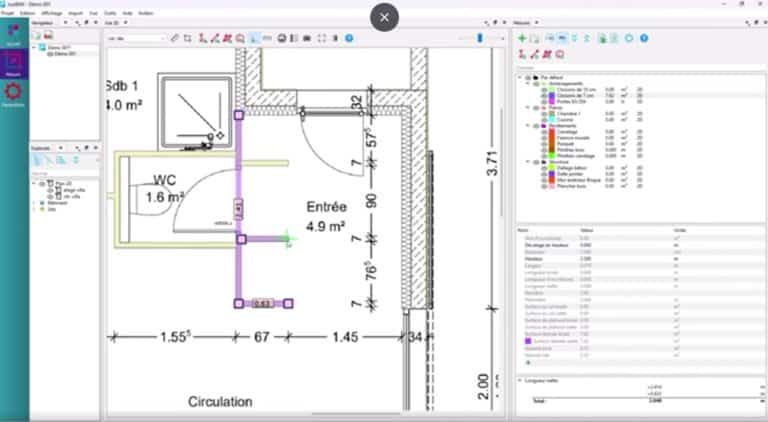 JustBIM - Linéaires sur plans
