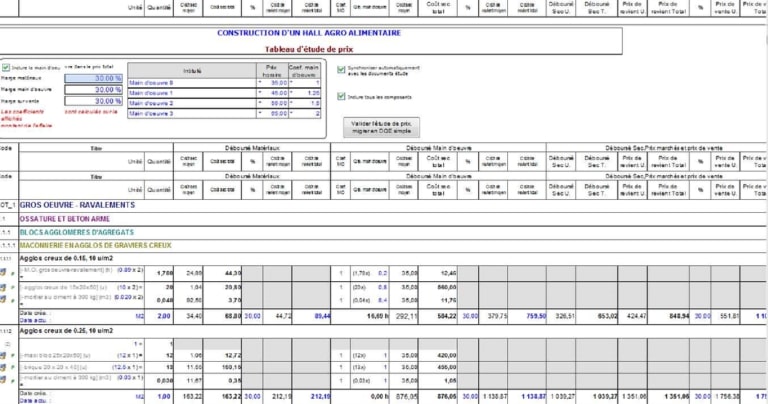 Etude de prix précise et rapide pour les entreprises générales