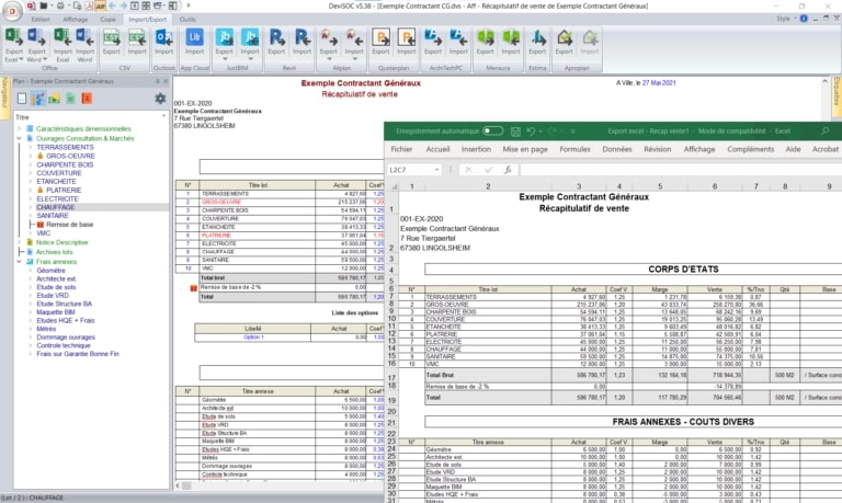 Logiciel pour contrat client et budget vente