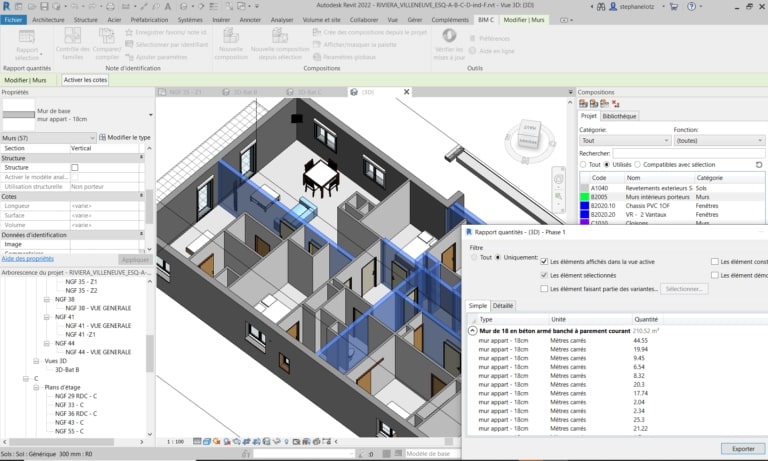 Travailler directement dans REVIT BIM C