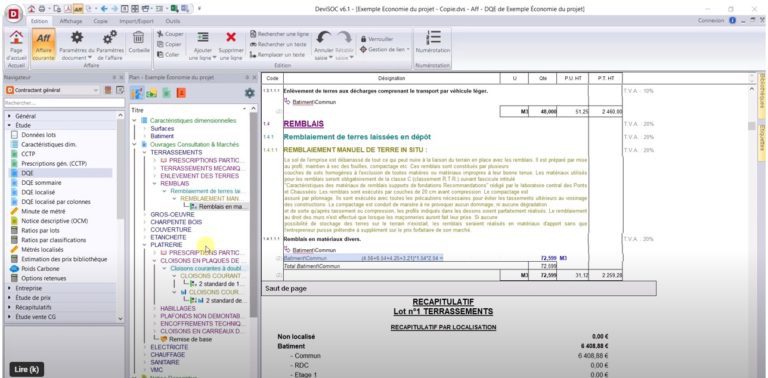 Comment uniformiser des documents d'études dans un logiciel de métré