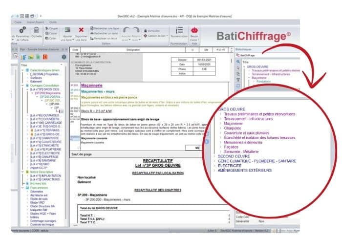 BatiChiffrage -Bibliotheque de prix - DeviSOC